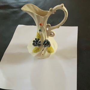 Capodimonte porcelain picture vintage with classic Capodimonte flowers